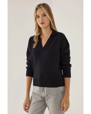 Polo Collar Knit Sweater