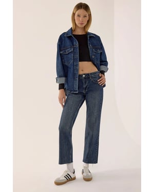 Low Waist Crop Denim Jeans