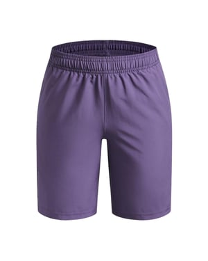 Under Armour Tekniska vävda shorts för pojkar med logotyp (Marinblått)