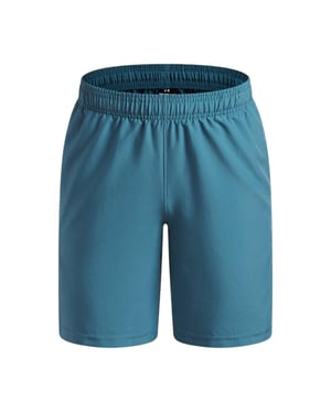 Under Armour Tekniska vävda shorts för pojkar med logotyp (Mörkblå)