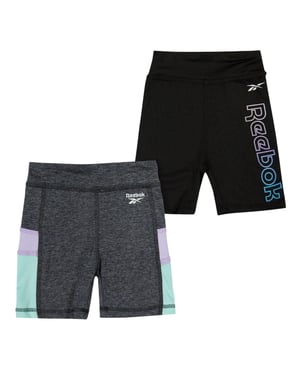 Reebok Shorts för flickor (Förpackning med 2 st) (Midnatt)