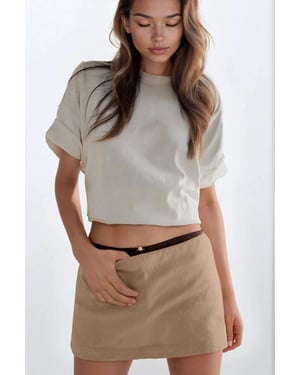 Låg midja mini shortskjol