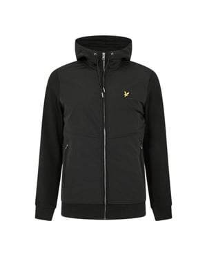 Lyle & Scott Heren Hybride Hooded Jacket (Jet Black)