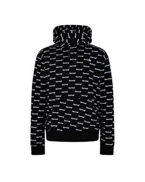 Money Heren All Over Logo Hoodie (Zwart)