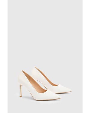 Dash Pointed High Stiletto Heel Faux Leather Court Shoes