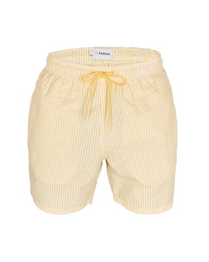 Farah Heren Gestreepte Zwemshort (Geel)