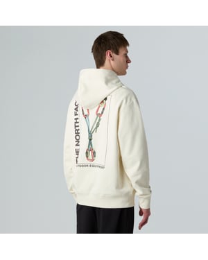 Unisex Explore Gear Relaxed Hoodie  White Dune