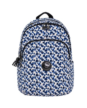 Kipling Delia Curious Leopard Blue Backpack