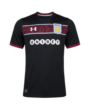 Under Armour Aston Villa 2017/18 Mens Black Football Top