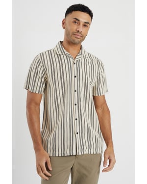 Ecru Striped Woven Shirt