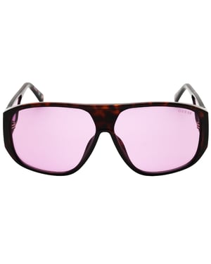 Guess Zonnebril Met Donker Havana Montuur En Violet Montuur