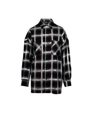 Amiri Glanzend Geruit Oversized Shirt - '10s