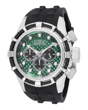 Invicta Bolt 49165 Herrklocka - Kvartsrörelse - Rostfritt Stål med Grön Urskiva - 50 mm