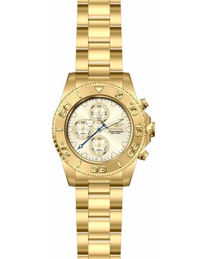 Invicta OCEAN VOYAGE 47654 Herenhorloge - Quartz Uurwerk - Roestvrij Staal met Gouden Wijzerplaat - 43 mm
