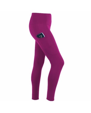 Women's Yoga Pants with Pockets Tummy Control Gym Leggings, Pink