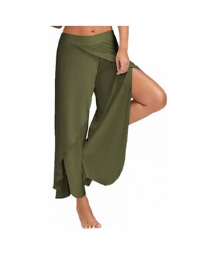 Women's Spandex Harem Yoga Pants Breathable Lounge Trousers, Green