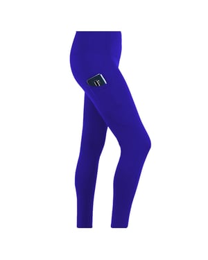 Women's Yoga Pants with Pockets Tummy Control Gym Leggings, Blue
