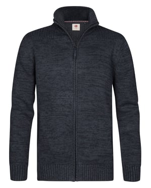 Petrol Industries - Heren Gemêleerd katoenen vest met rits millford - Blauw