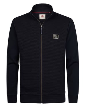 Petrol Industries - Heren Sweater met hoge kraag en ritssluiting ironcrest - Blauw