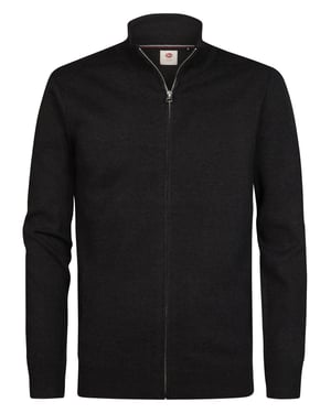 Petrol Industries - Heren Gemêleerd vest met ritssluiting ironfield - Zwart