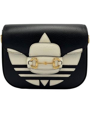 Gucci x Adidas Black Horsebit 1955 Shoulder Bag