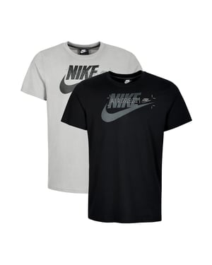 2 Pack Nike Air Max Graphic T Shirt Grey/Black