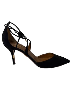 Aquazzura Matilde 85 Pumps in Black Suede