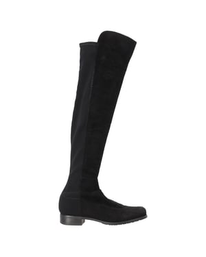 Stuart Weitzman Knee Length Boots in Black Suede