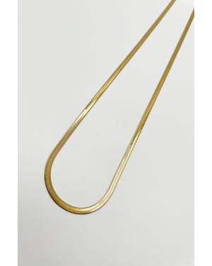Slim Snake Chain Necklace in Gold