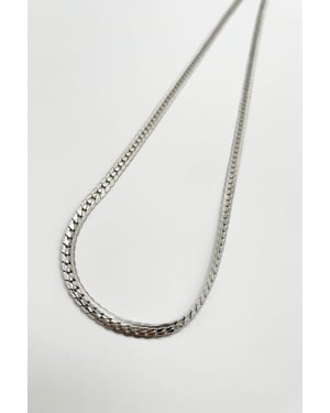 Interlocked Chain Necklace in Silver