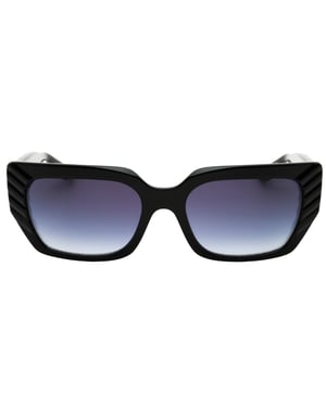 Guess Shiny Black Frame Gradient Smoke Lens Sunglasses