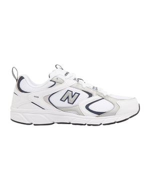 New Balance Dames 408 V1 leren sportschoenen (Wit, Marine)