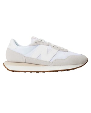 New Balance Dames 237 Classic suède sneakers (Wit/Gum)