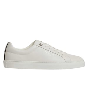 Ted Baker Heren Leren Trainers (Wit)
