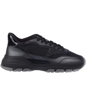 Lavair Heren Pacific 2.0 Leren Trainers (Zwart)