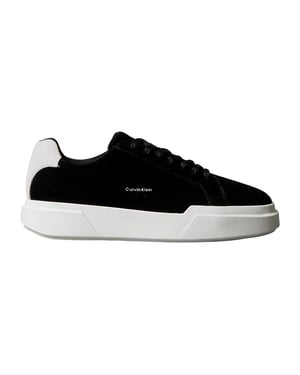 Calvin Klein Heren Suede Chunky Trainers (Zwart, Wit)