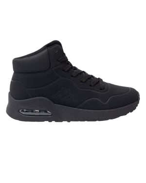 Kappa Kinderen Bolla Synthetisch Leren Hoge Sneakers (Zwart)