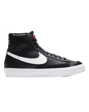 Nike Kinder Blazer 77 Leren Hoge Sneakers (Zwart/Wit)