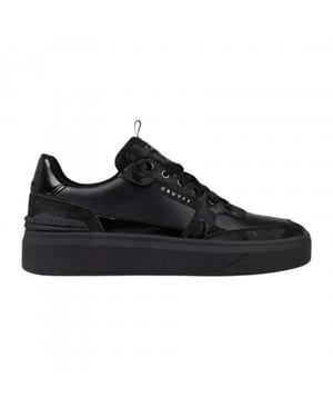 Cruyff Heren Goedgekeurde Leren Tennis Sneakers (Zwart)