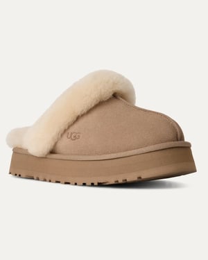 Disquette Logo Detail Slipper in Tan