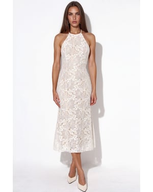 Halterneklace Midi-jurk