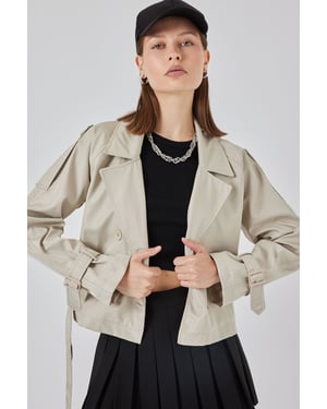 Kort bälte Trench Coat