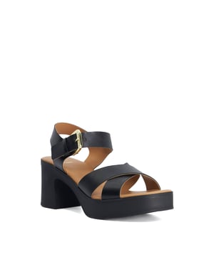 Dune Ladies Judge - Platform Leather Sandals