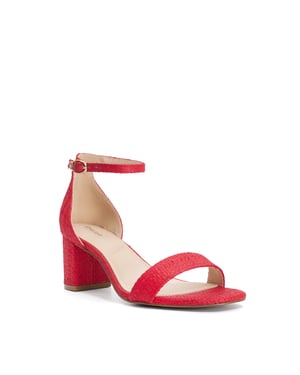 Dune Ladies Wf Melins - Leather Open Toe Block Heel Shoes