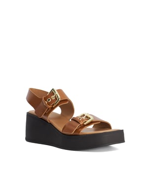 Dune Ladies Karola - Wedge Double Buckle Sandals