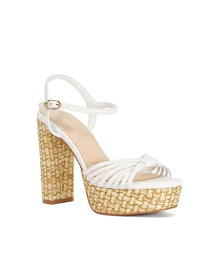 Dune Ladies Minogue - Raffia Platform Heels