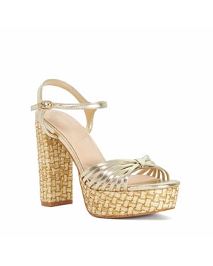 Dune Ladies Minogue - Raffia Platform Heels