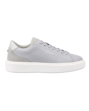 Lavair Heren Luna Logo Leren Trainers (Grijs)
