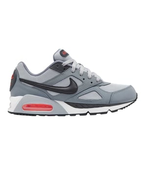 Nike Heren Air Max Leren Sneakers (Grijs/Zwart/Rood)