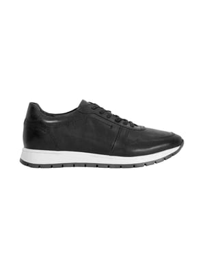 Dune London Tris Leather Trainers för herrar (Marinblått)